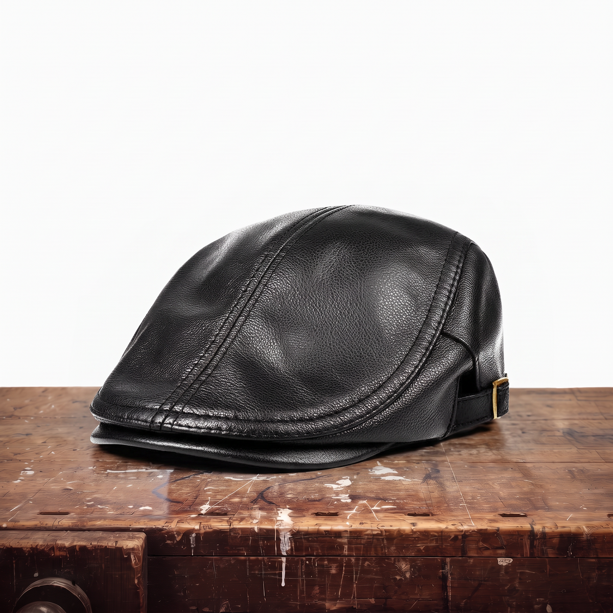HATTIE | LEATHER FLAT CAP (Buy 1, Get 1 Free)