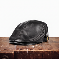 HATTIE | LEATHER FLAT CAP (Buy 1, Get 1 Free)