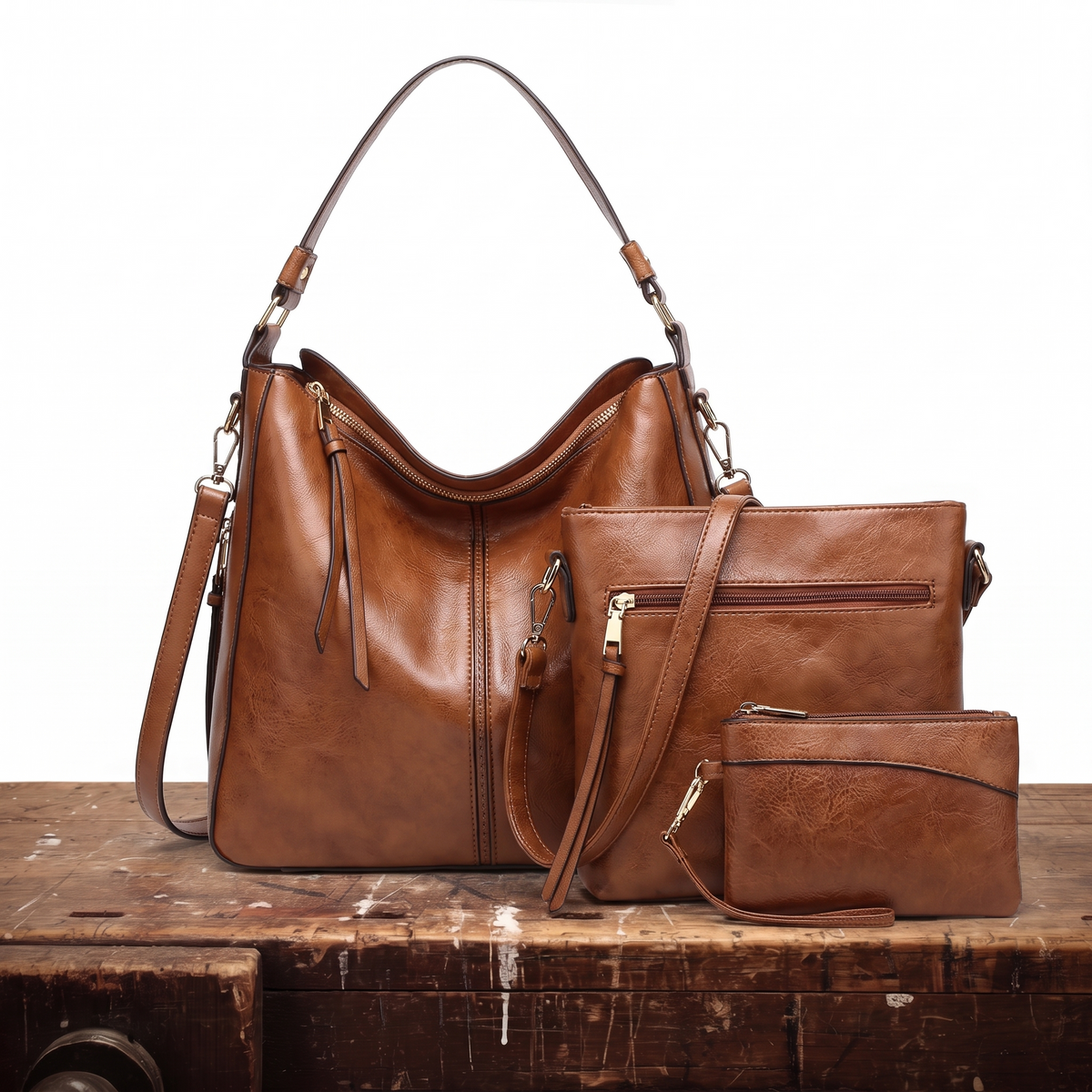 BEVERLY | 3-PIECE HOBO BAG SET