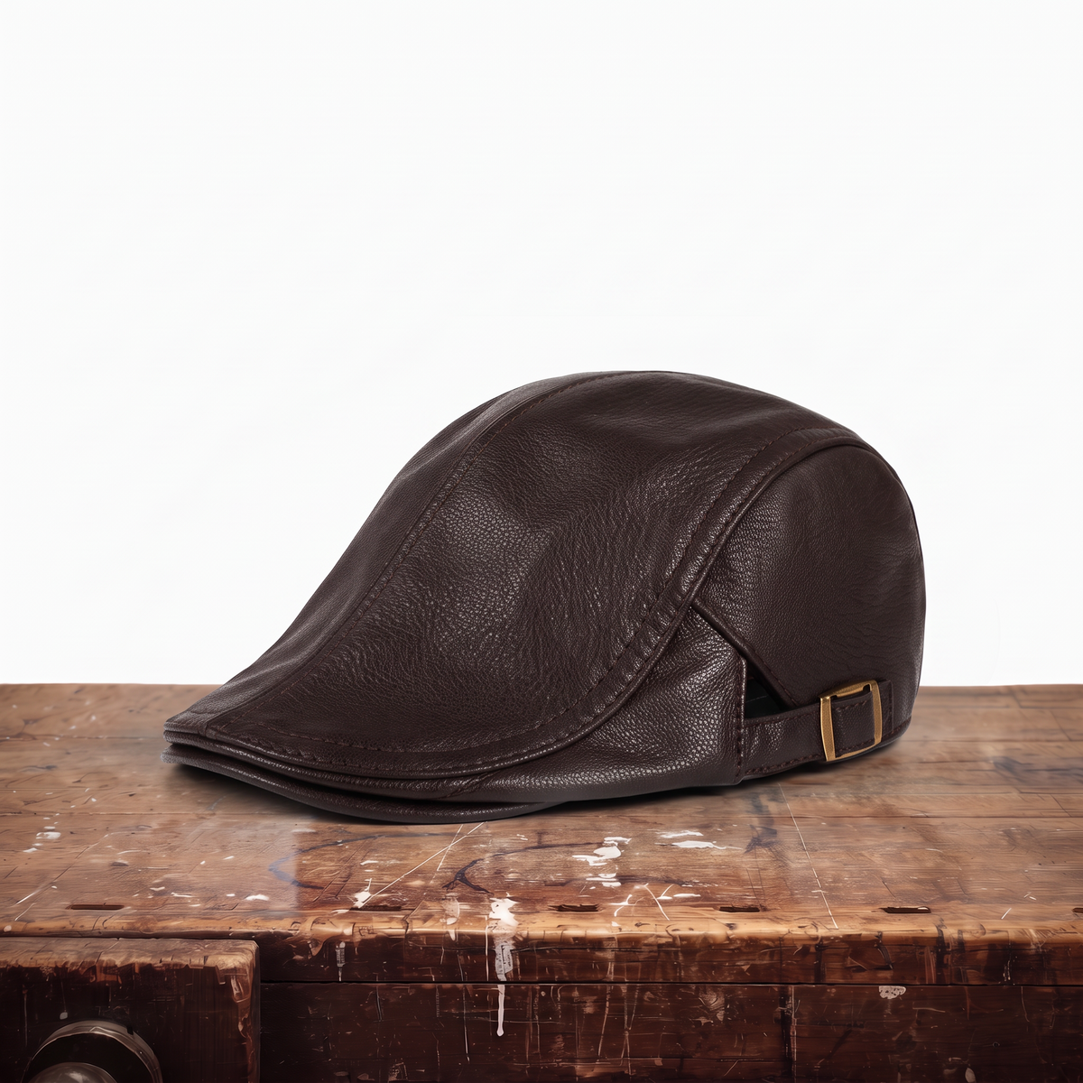 HATTIE | LEATHER FLAT CAP (Buy 1, Get 1 Free)