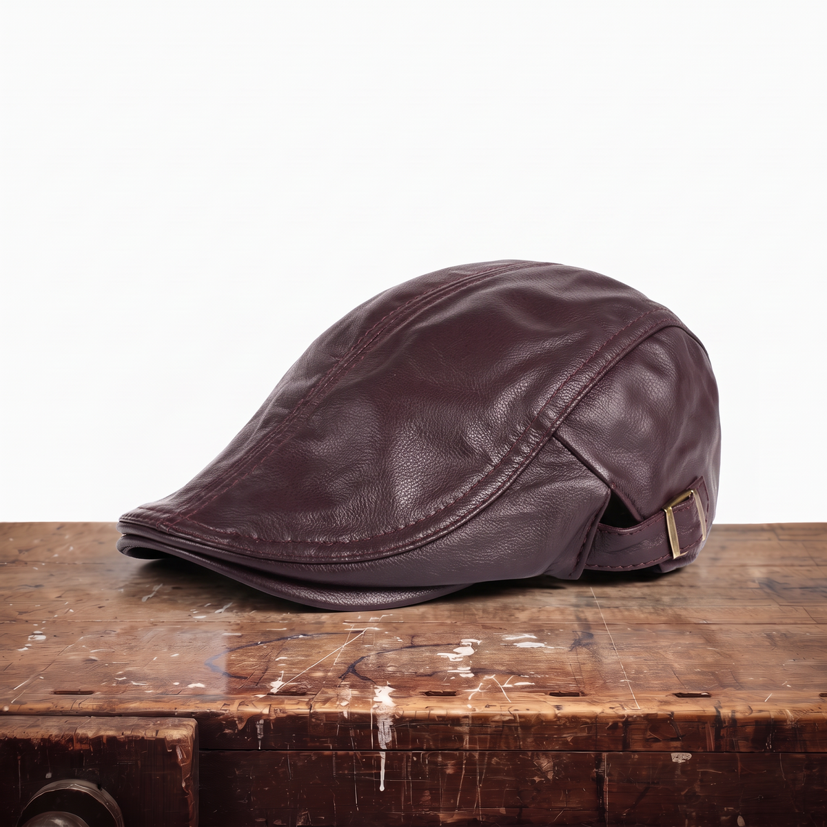 HATTIE | LEATHER FLAT CAP (Buy 1, Get 1 Free)