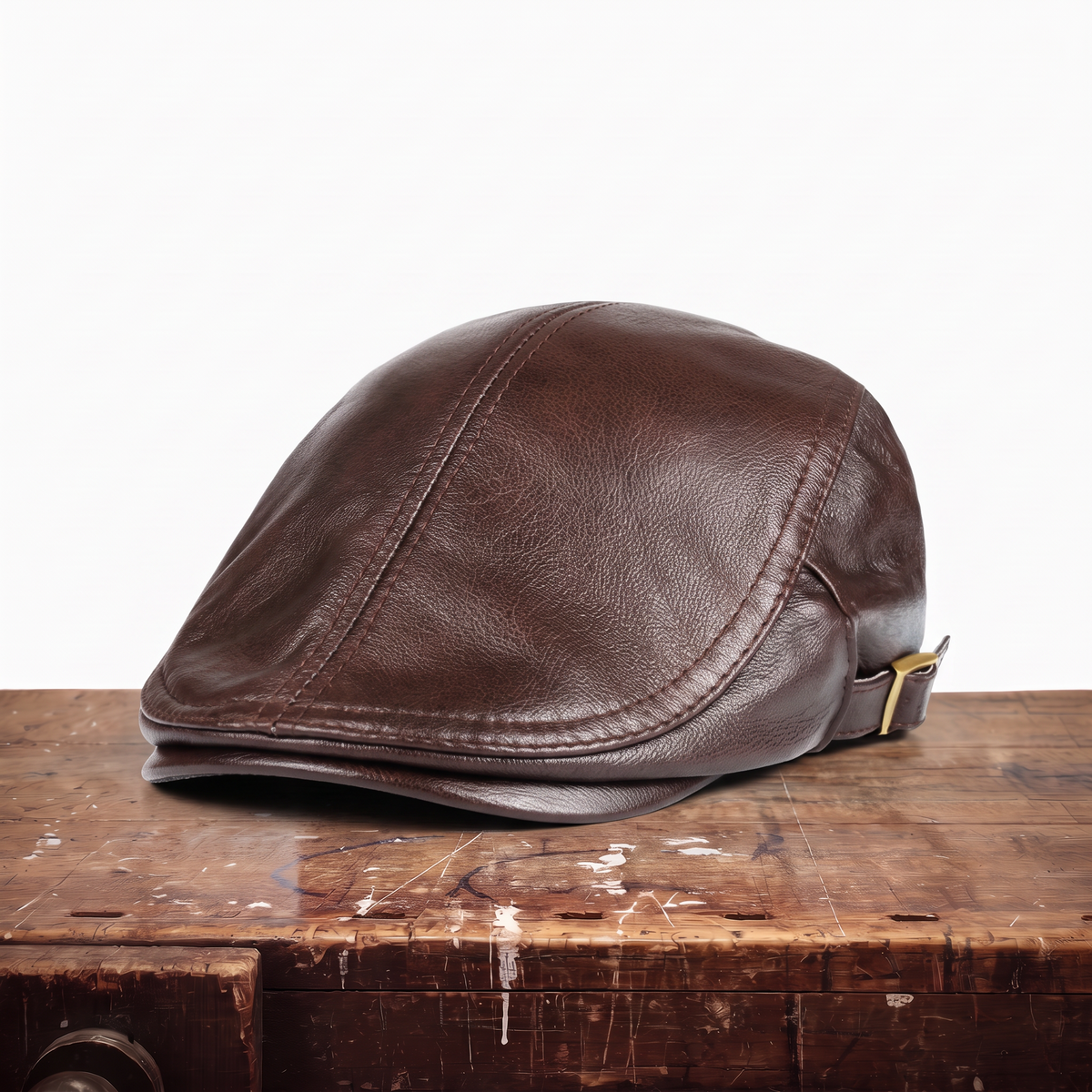 HATTIE | LEATHER FLAT CAP (Buy 1, Get 1 Free)