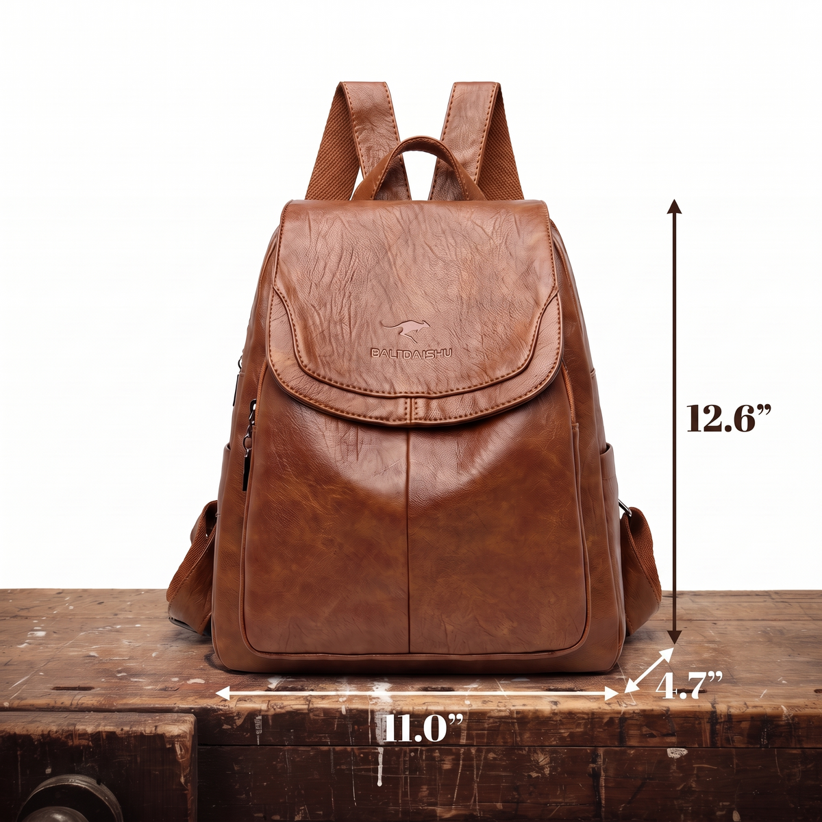 SABINE | SECURE LEATHER BACKPACK