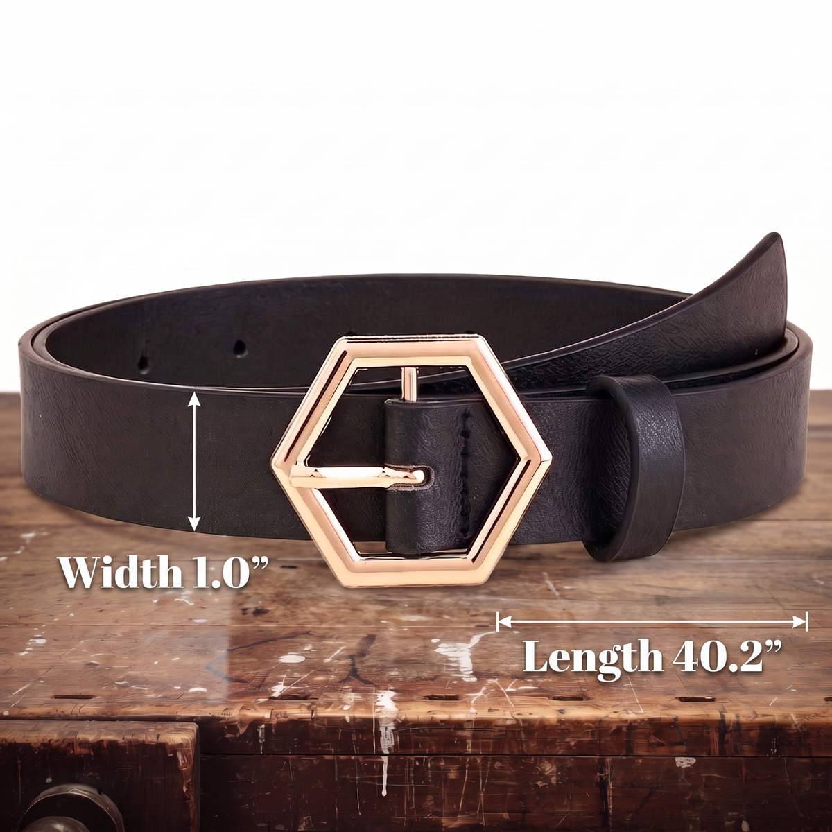 LUCINDA | HEXAGON BUCKLE BELT