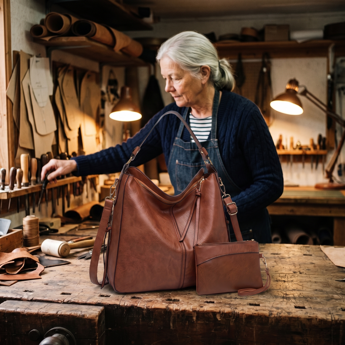 BERYL | ANTI-THEFT HOBO BAG + FREE POUCH