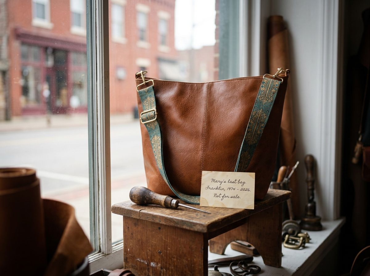 Mary's last bag in the boutique window